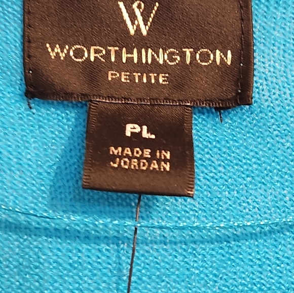 Worthington Vibrant Blue Women's Long Sleeve Open Front Cardigan LP - Picture 4 of 8